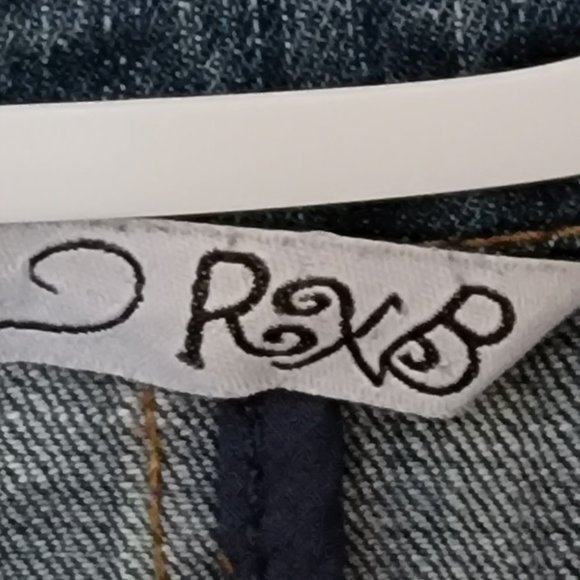 RXB Jean Jacket Blue Ruffled Trim Small (EUC) - Picture 3 of 6